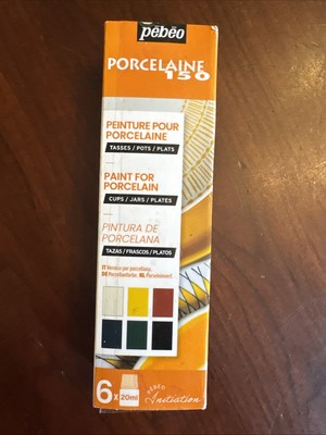 Pebeo Porcelaine 150 Inititation Set 6 x 20ml Paint Primary Colours Porcelain