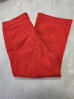 Römische rote Denim weites Bein kurze Hose Größe 14. PWB