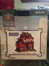 2009 Carole Towne Collection Hunting And Fishing Lodge Christmas Village RARE