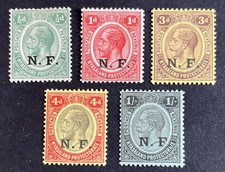 Tanganyika SG N1-N5 Fine Mounted Mint Set Nyasaland-Rhodesian Force