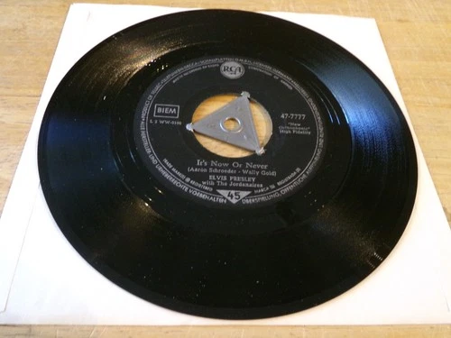 X-RARE! Elvis Presley 45 - It's Now or Never - RCA 47-7777 Germany w/tri-point