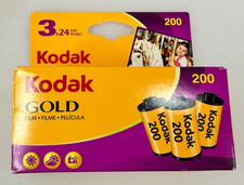 3 SEALED Rolls 24X3 Kodak GOLD 200 Film 35mm EXPIRED