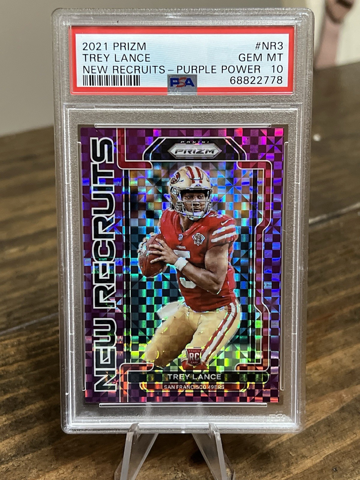 Trey Lance Panini Prizm New Recruits #NR3 Purple Power