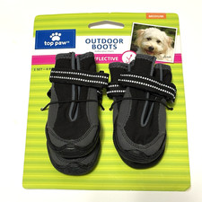 Top-Paw Outdoor Dog Boots Size Medium Reflective Water Resistant NWT