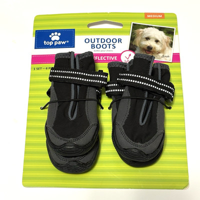 Top-Paw Outdoor Dog Boots Size Medium Reflective Water Resistant NWT