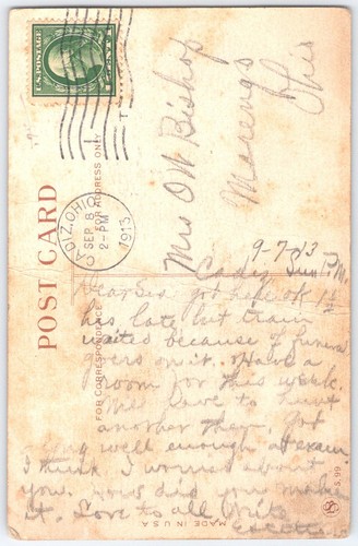 Vintage Comic Postkarte If I Only Wuz a Monkey Boy Overall Knick von 1913 - Bild 2 von 2