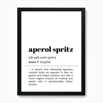 Aperol Spritz 13 Art Print Framed Wall Art Poster Canvas Print Picture