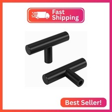 homdiy 50Pack Single Hole Knobs Cabinet Knobs Black Kitchen Drawer Knobs Drawer