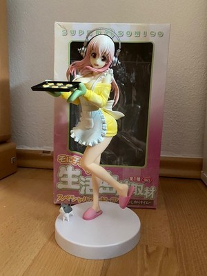 Super Sonico Kitchen figure, super sonico figur, 21cm, gebraucht, süß, sexy, 