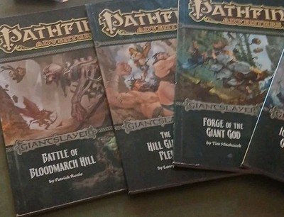 Paizo Pathfinder Adventure Path Giantslayer Lot of 6 Softcover Books (2014)