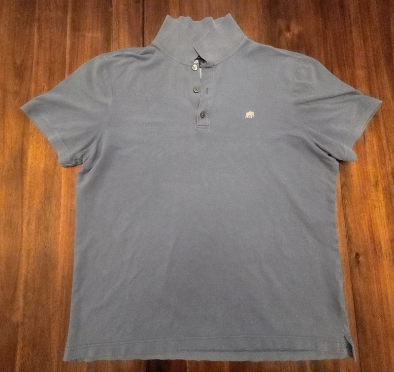 Men's Banana Republic  Polo T-Shirt, Blue, XL, 96% Cotton/ 4% Lycra