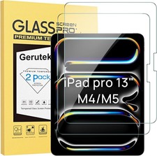 2-Pack Screen Protector for iPad Pro 13-inch/Air 13, Scratch Resistant Tempered