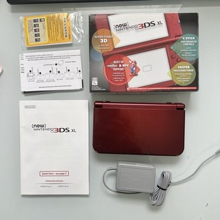 Nintendo 3DS XL 2015 Handheld Console Red CIB Complete With Box Rare Pokemon