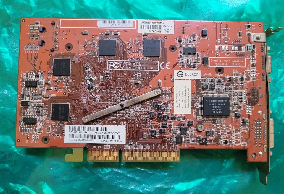 Carte Graphique ASUS AX800PRO/TVD ATI X800 PRO 256Mo AGP - Photo 2/4