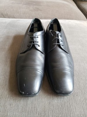Salvatore Ferragamo Shoes Men 10.5 Black Cap-Toe Oxford Leather Vtg Professional SALVATORE FERRAGAMO ITALIAN LEATHER DRESS OXFORD SHOES, 10.5  main image 3