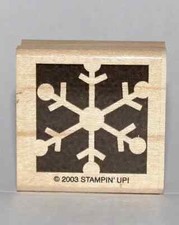 Christmas Snowflake Single Rubber Stamp from Stampin Up Set Bold Shapes