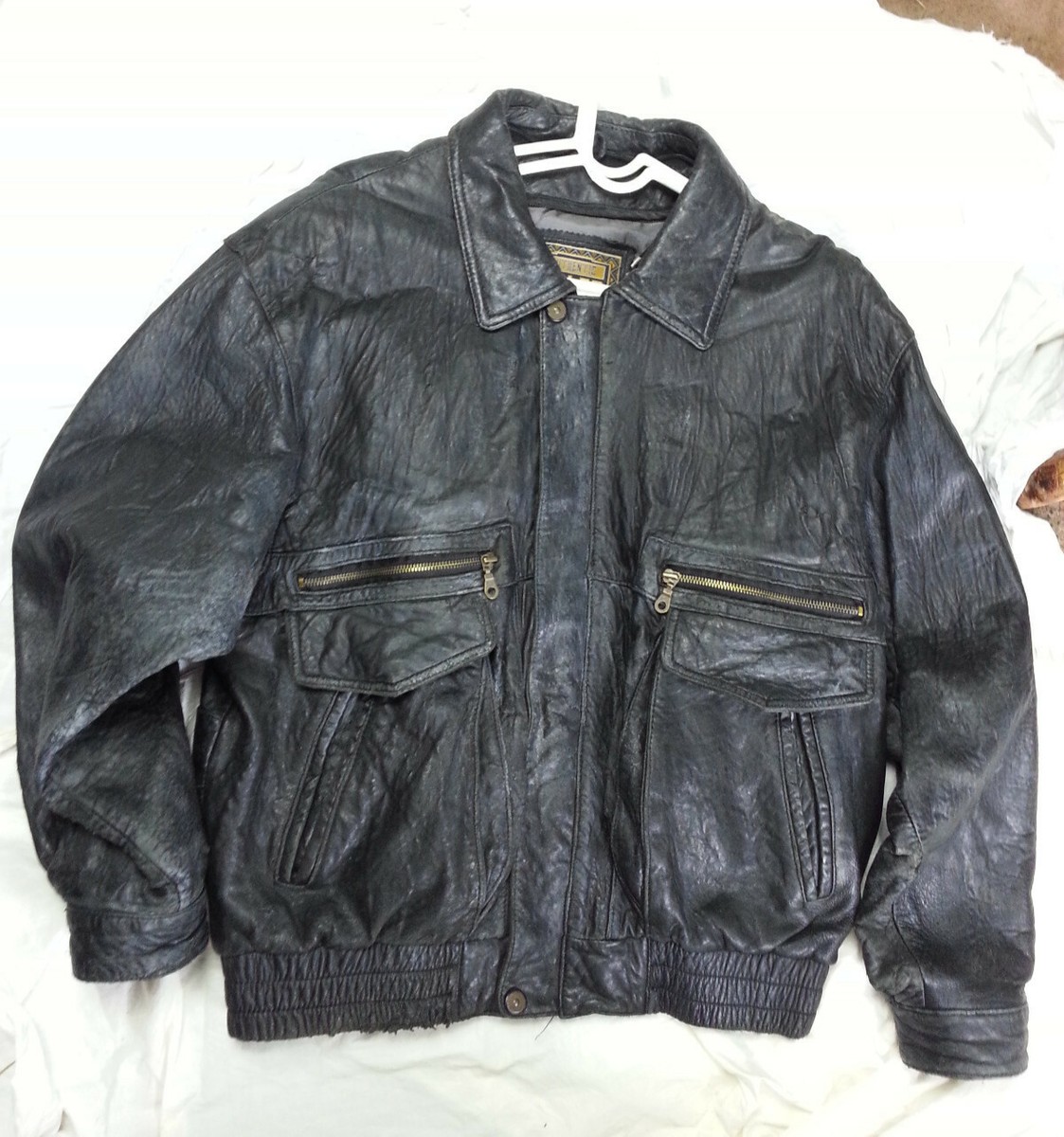 MEN'S ADLER SZ L EXTERIOR 4 POCKET/2 SNAP/ZIP FRONT BLACK