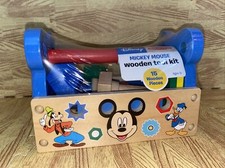 Melissa  Doug Disney Mickey Mouse Wooden Tool Box Kit 15 Wooden Pieces Ages 3 