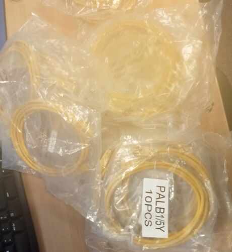 Ethernet Cable, Patch Lead, Cat5e, RJ45 Plug, Yellow, 1.5 meter. x 20 cables. - Foto 2 di 2