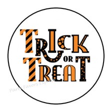 30 TRICK OR TREAT HALLOWEEN ENVELOPE SEALS LABELS STICKERS PARTY FAVORS 1.5"