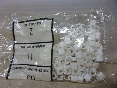 NEW Terminal Wire Marker Type Z Size 11 No. 1 Lot of 100 *FREE SHIPPING*