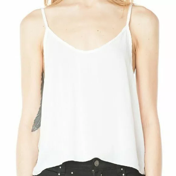 Brandy Melville White Racerback Loose Flowy Swing Tank Top One