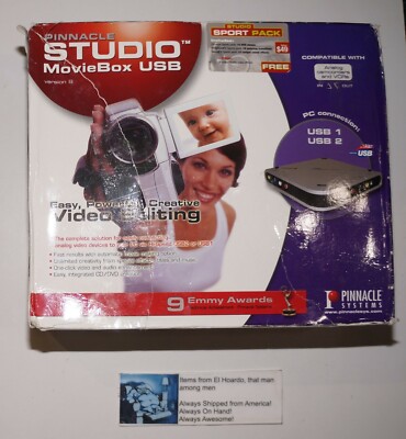 Vends Boitier acquisition vidéo Pinnacle MovieBox usb / Logiciel