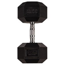 REBOXED Single Hex Dumbbell 30kg Cast Iron Rubber Encased Home Gym Weight