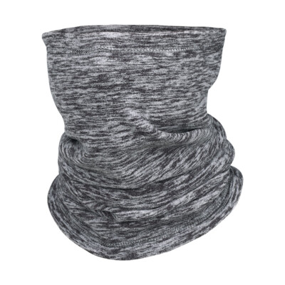 Gray Fleece Neck Gaiter Windproof Face Cover Ski Cycling Warmer Scarf Face Cover