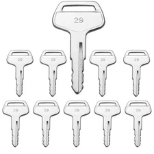 10pcs For Komatsu 787 Excavator Keys Graders Dozers Skidsteer Roller Backhoe