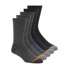Weatherproof Men's WOOL Blend Outdoor Socks, Mesh Ventilation, 5-pair *CLEARANCE
