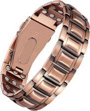 Pulsera De Cobre Para Hombre, Pulsera Magn tica De Triple Fuerza.