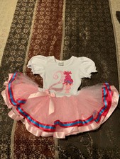 Poppy Birthday Party Tutu Dress Pink 2nd Birthday