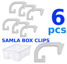 6x Compatible Lid Clips For IKEA SAMLA 5L 11L 22L Storage Boxes Tidy Latch Cap