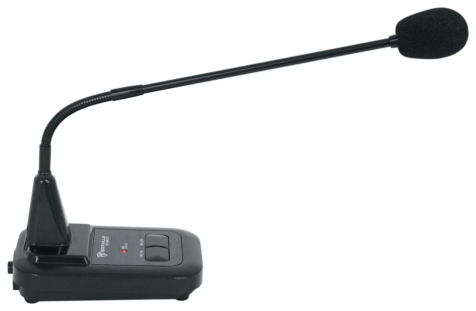 Rockville CH-MIC70 Push To Talk Commercial Gooseneck Paging Microphone w/Chimes - Image 2 of 4