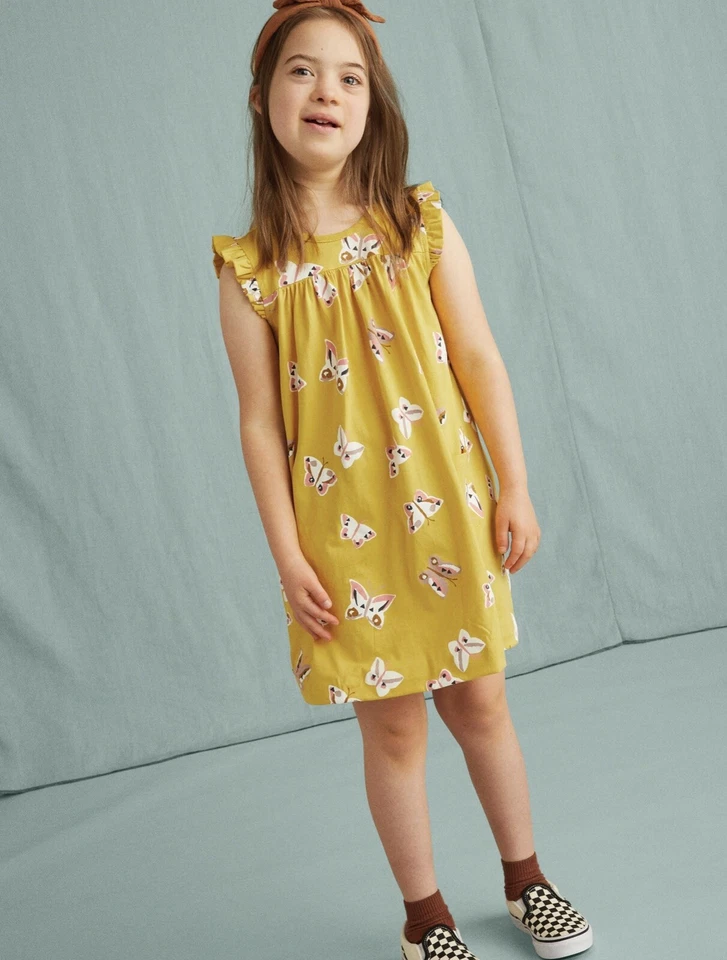 Vestido Tea Collection Niñas Mighty Mini Manga Acacia Mariposa Talla 8 Foto 3 de 4