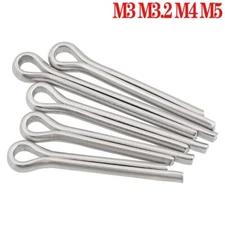 Cotter Split Pins M3 M3.2 M4 M5 A2/304 Stainless Steel DIN 94 Clevis Pin Metric