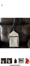 Rag & Bone Womens White Black Leather Elliot Sling Pack Zip Around Crossbody Bag