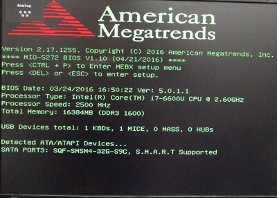 Advantech MIO-5272 i7-6600U CPU & RAM