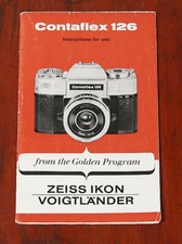 ZEISS IKON CONTAFLEX 126 INSTRUCTION BOOK/126058