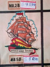 ACE HARLYN, LEGENDARY TATTOO PIONEER - ORIGINAL mid-1900s VINTAGE FLASH