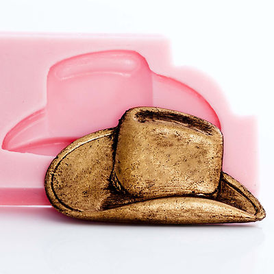 Cowboy Hat Silicone Mold Jewelry Polymer Clay Resin Food Fondant Candy   (925)