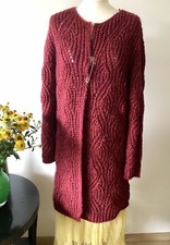 Stylishe Strickjacke von she, Mohair-Woll-Gemisch, Gr.36/38, rot