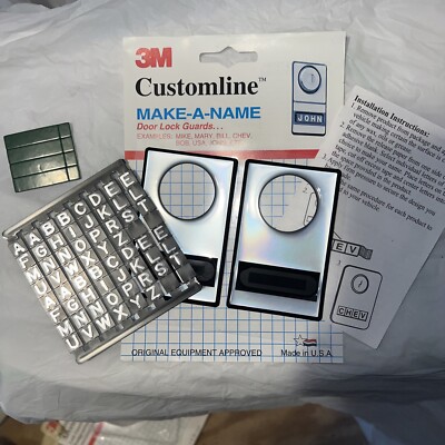 Vintage New Old Stock 3m Lock Guards Key Covers Custom Lettering Decals Made USA