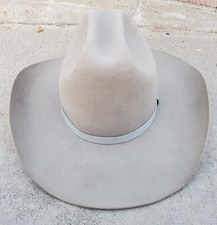 Resistol 3X Beaver Western Cowboy Hat Gray SZ 6 3/4 Vintage - SHARP 