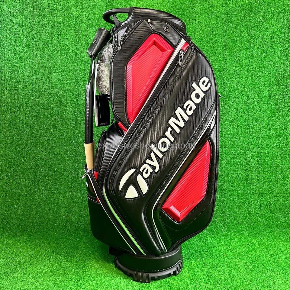 TaylorMade Golf Auth-tech Cart Bag 9 x 47in 4-way Men's 2025 Model Black / Red - Image 3 of 4
