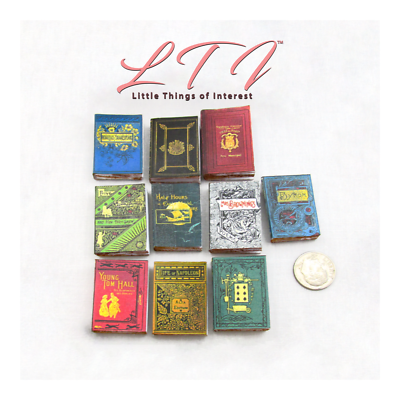 1:6 Scale DUSTY OLD BOOKS 10 Pc Prop Books Miniature Play Scale