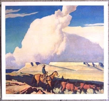 Open Range by Maynard Dixon 27" X 25" Western Art Print New Museum Printed