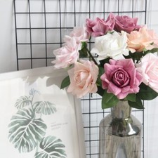 Set of 2 Lifelike Artificial Roses with Long Stems - 30in Tall