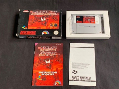 Spider-Man Venom Maximum Carnage Super Nintendo SNES Spiel PAL - seltenes Spiel